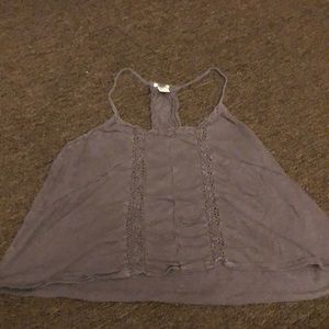 Racer back brown dark gray tank top